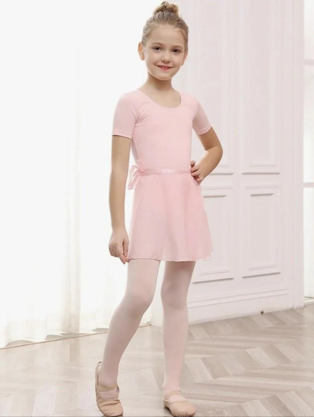 Stelle Ballet Leotards for Girls Dance Dress Outfit Combo w/ Skirt/Tights 5/6